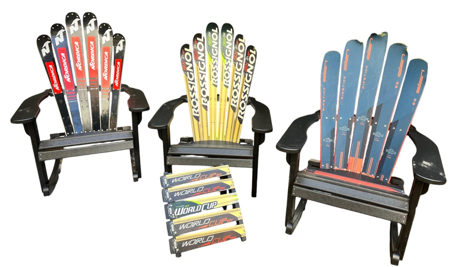 Skichair - Set of 2, Custom Adirondack Skichairs made with different skis