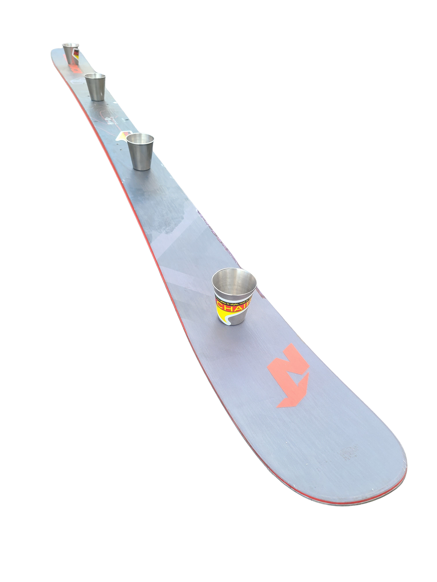 Personalize Shot Ski, 4 shot, Large 2.5oz Shots, SkiShot, made from real skis that you can pick!