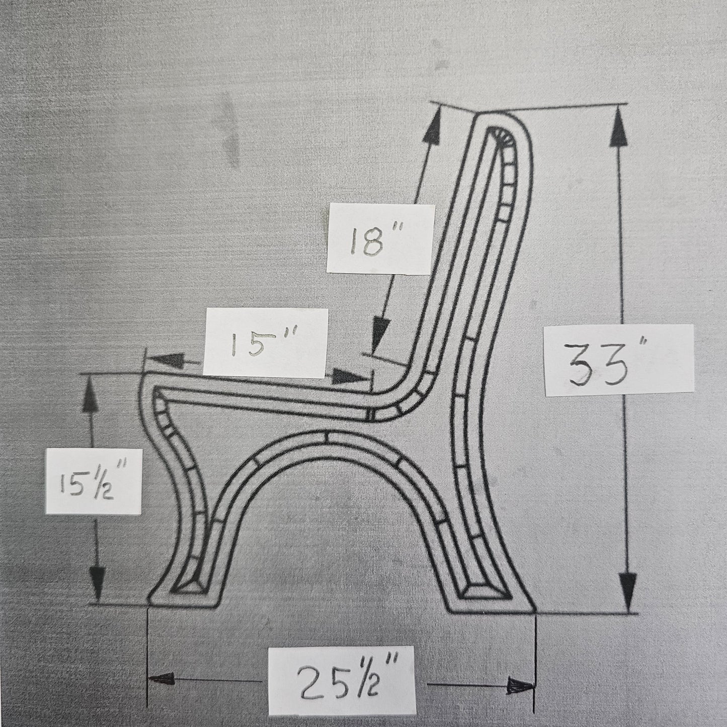 DIY Bench Legs or Outdoor Bench Ends made from Recycled Plastic for a Sports Bench for Snow Skis or Snowboards or Wake Boards