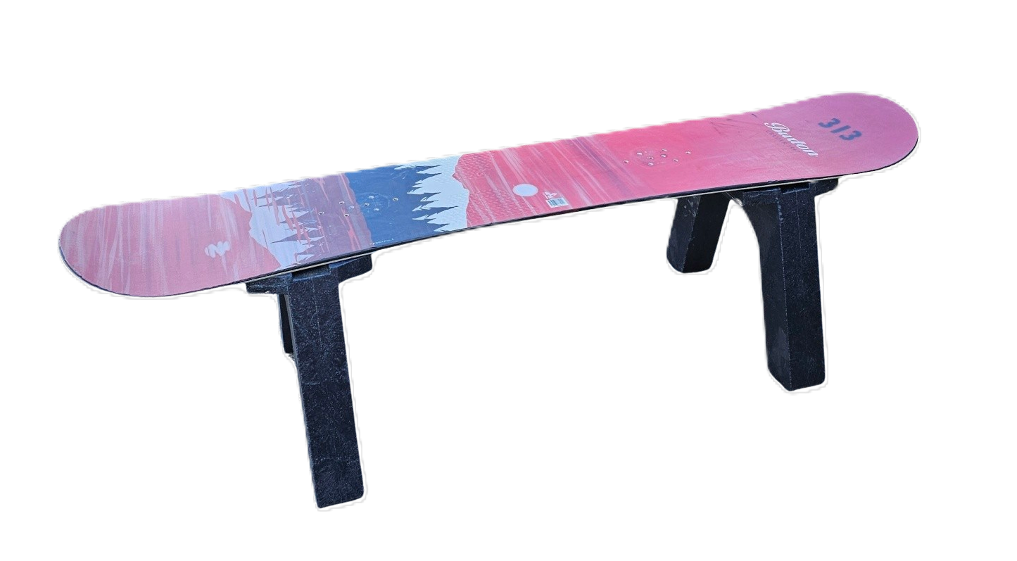 DIY Bench Ends or legs or Bench Kit without a Back made from Recycled Plastic for a Snow Ski Bench or a Snow Board Bench or a Wake Board Bench