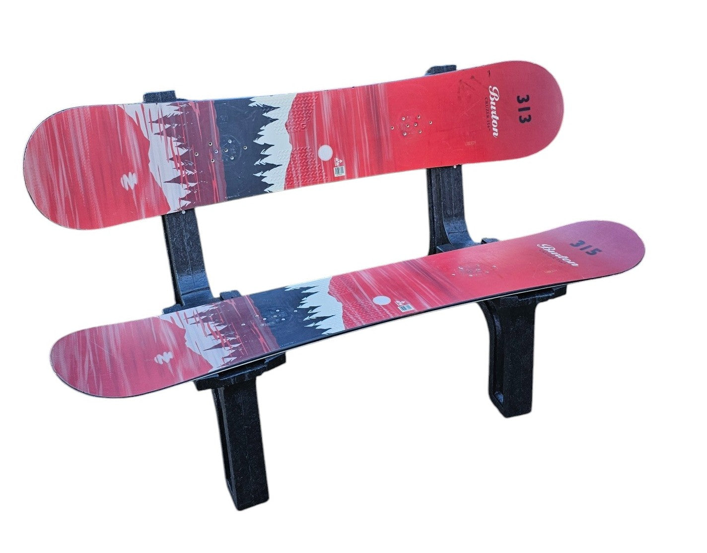 Ski Patio set - 3 piece - Customize your Recycled Snow Ski or Snow Board Patio set - Skichair, Bench and Rocker