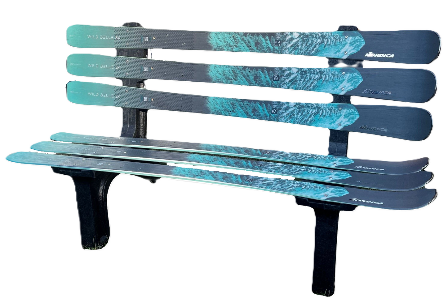 DIY Bench Legs or Outdoor Bench Ends made from Recycled Plastic for a Sports Bench for Snow Skis or Snowboards or Wake Boards