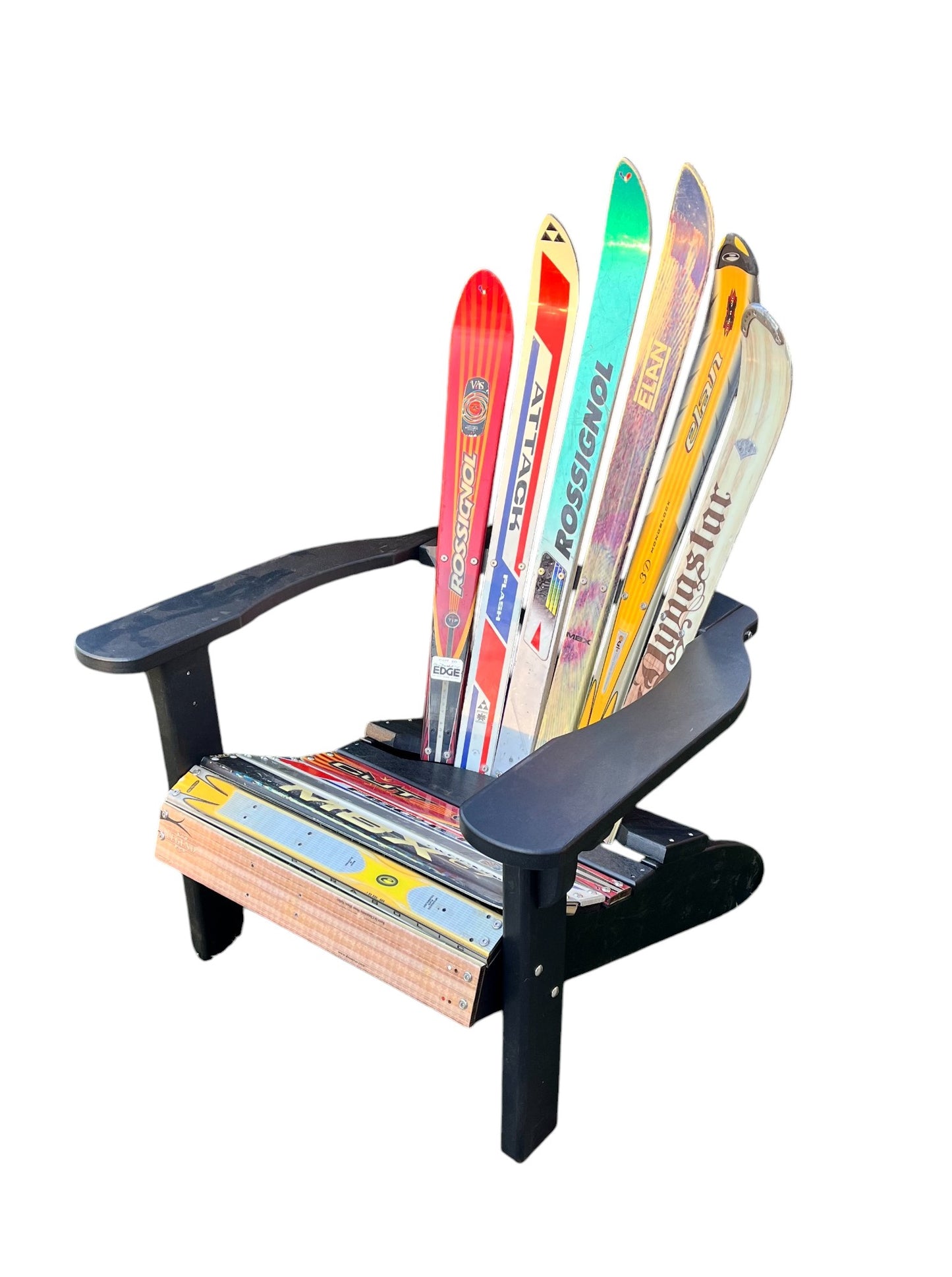 Skichair - Set of 2, Custom Adirondack Skichairs made with different skis