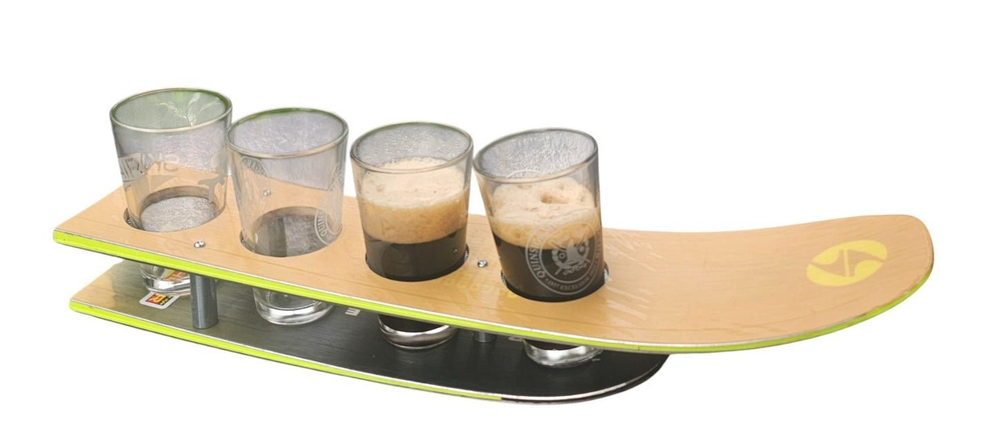 Beer Flight or Brewski a Recycled Snow Ski Double Beer Flight only with no Glasses