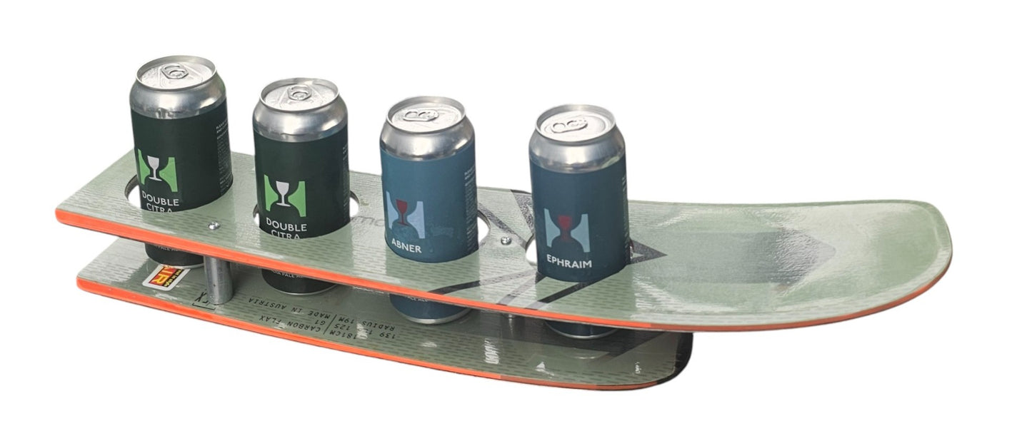 Beer Flight or Brewski a Recycled Snow Ski Double Beer Flight only with no Glasses