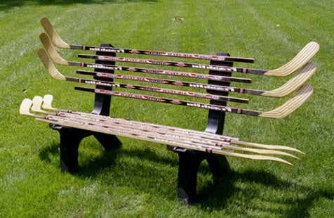 DIY Bench Legs or Outdoor Bench Ends made from Recycled Plastic for a Sports Bench for Snow Skis or Snowboards or Wake Boards