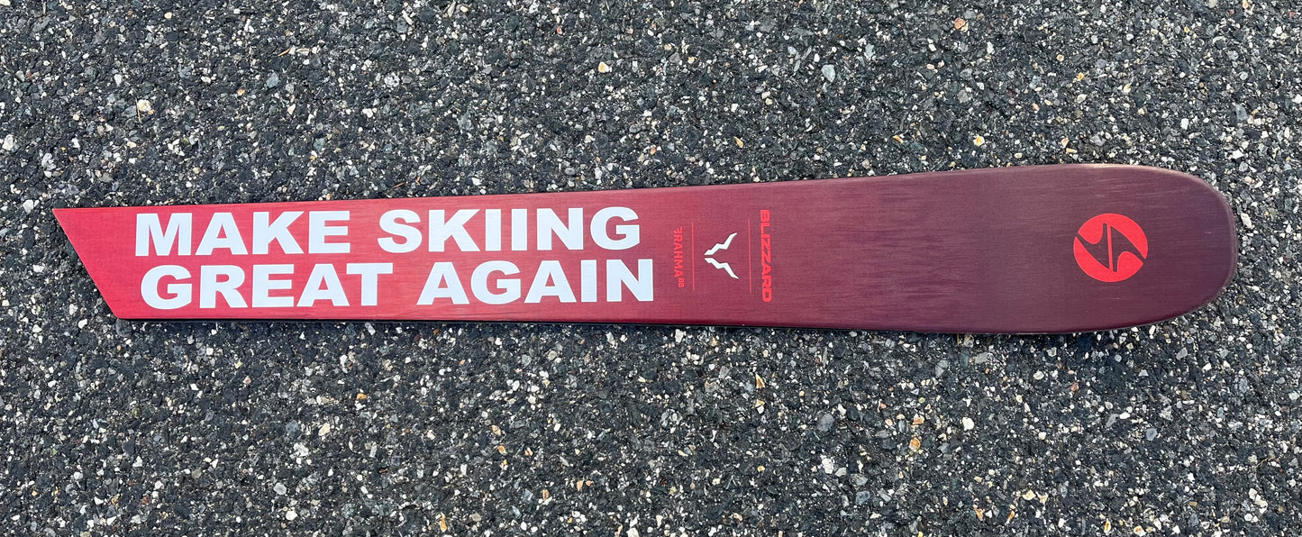 Ski Sign made with a Real Snow Ski   Make America Great Again