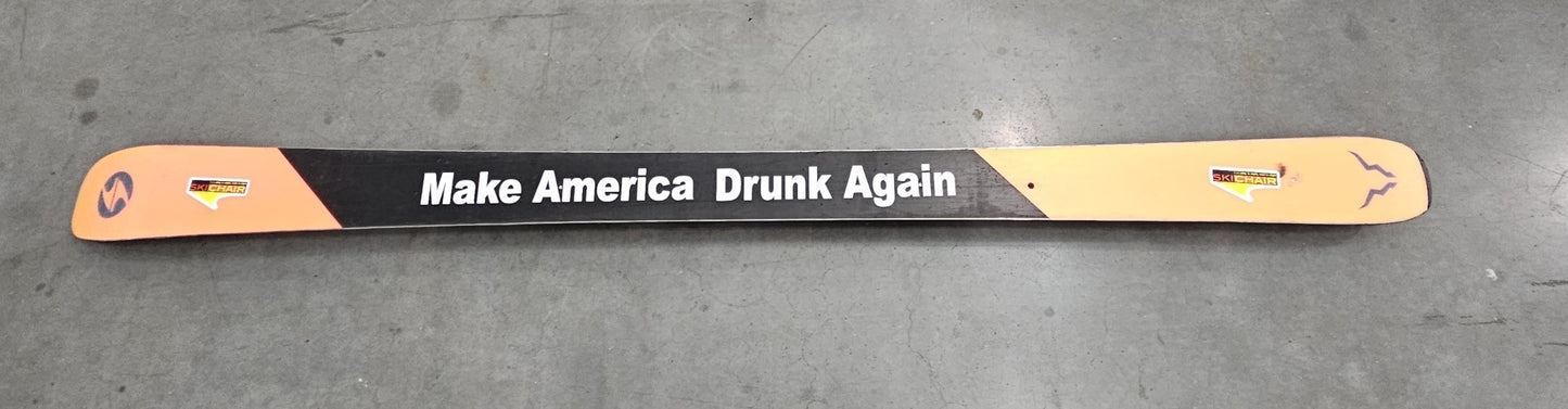 Ski Sign made with a Real Snow Ski   Make America Great Again