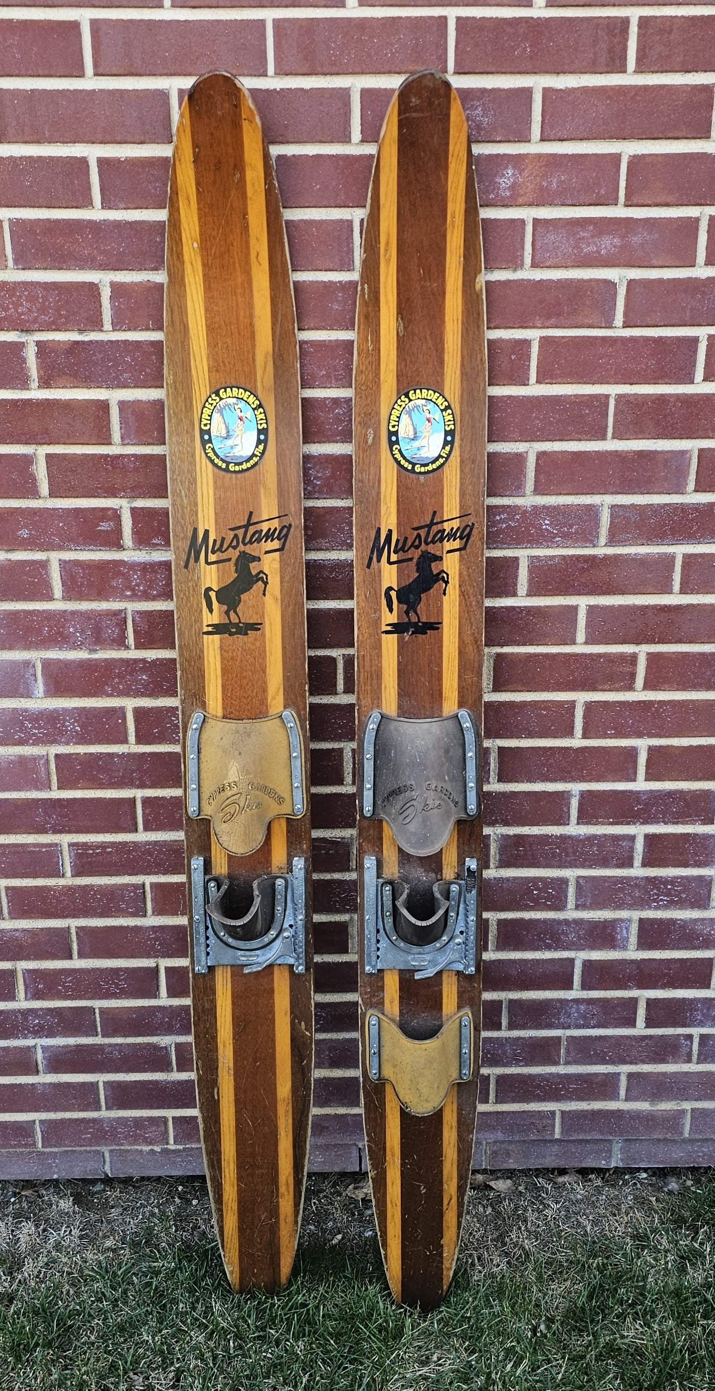 Water Ski Shot Ski made from an Antique Wood Water Ski - Mustang water ski by Cypress Gardens - Drop Ski