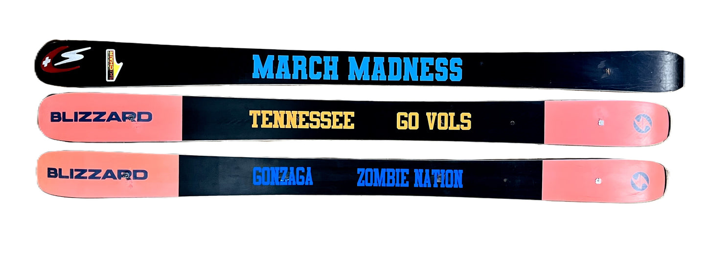 Personalize Shot Ski, 4 shot, Large 2.5oz Shots, SkiShot, made from real skis that you can pick!