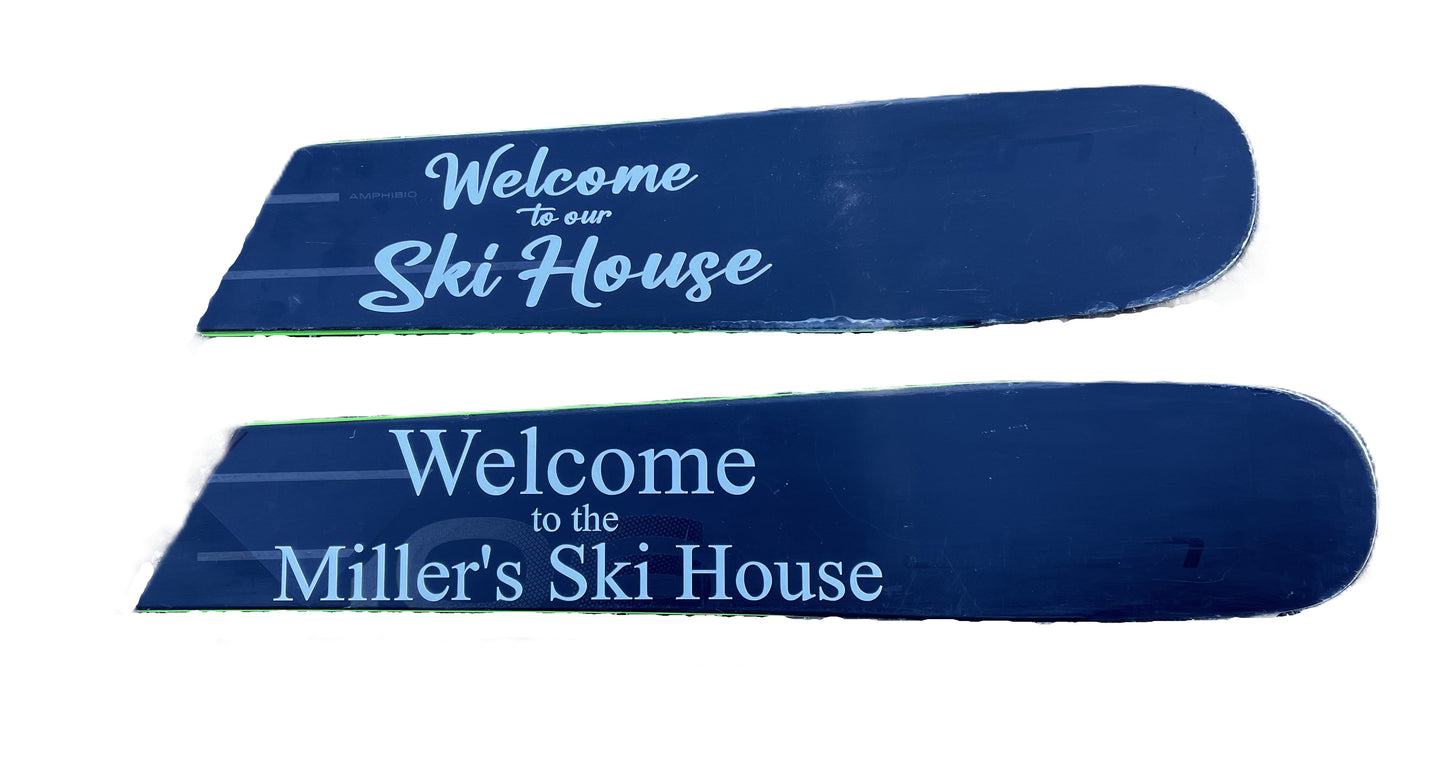 Ski Sign made with a Real Snow Ski Make America Great Again