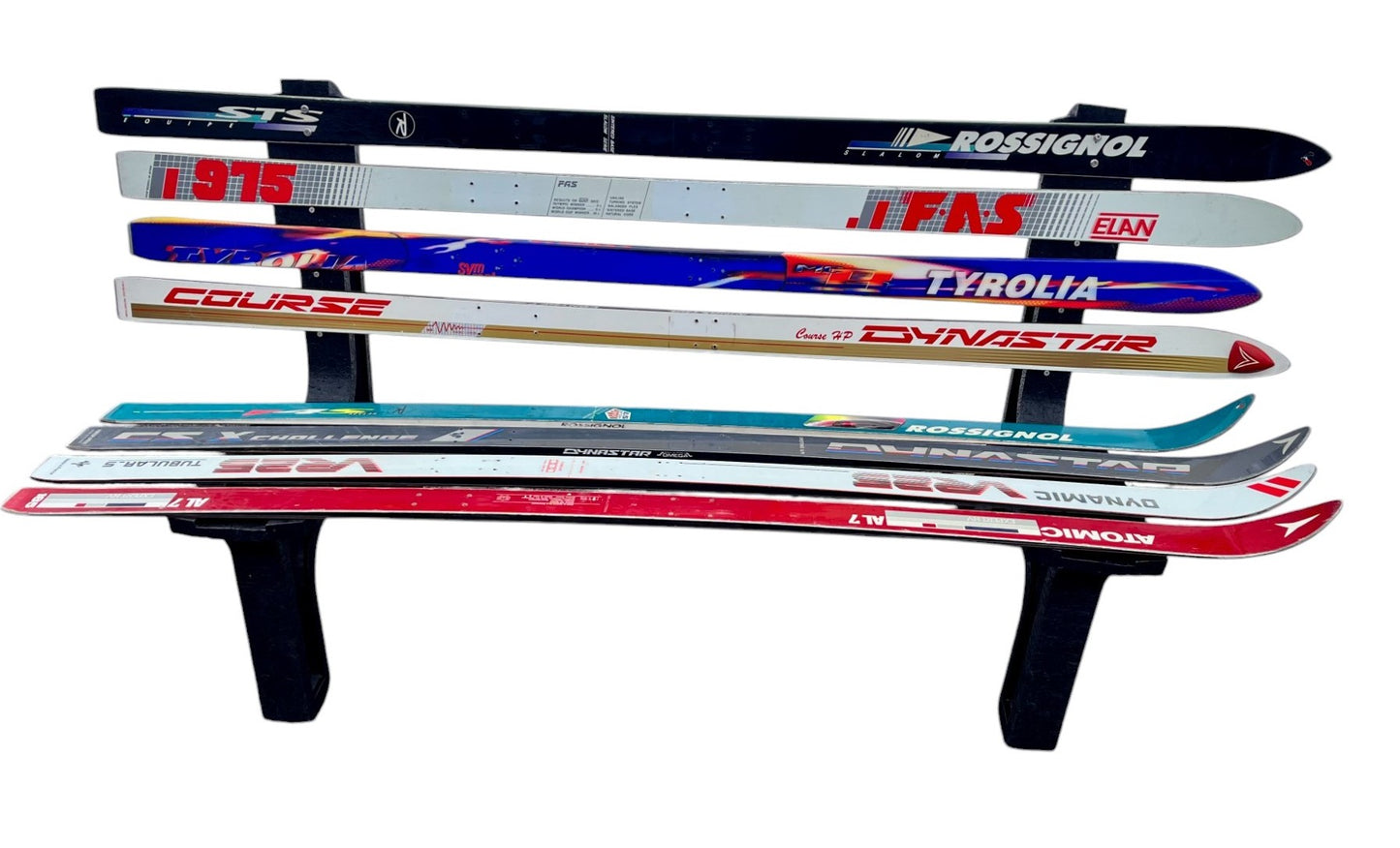 Snow Ski Bench, Ski Bench, Recycled Snow Ski Bench - Customize-Choose your type of Snow Ski
