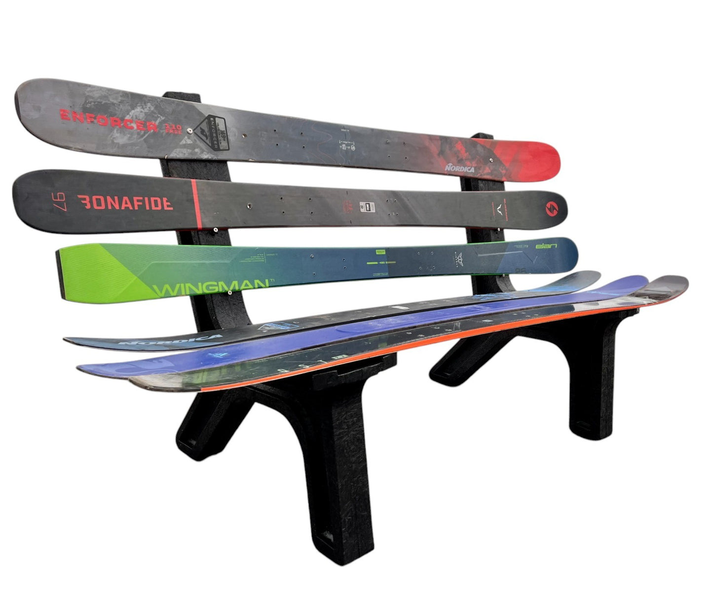 Snow Ski Bench, Ski Bench, Recycled Snow Ski Bench - Customize-Choose your type of Snow Ski