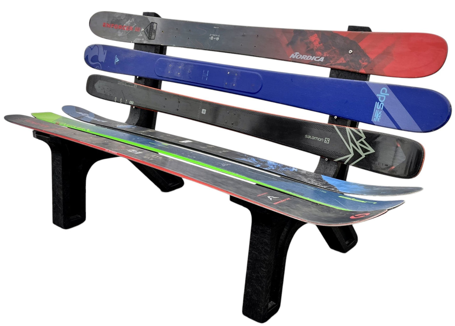 Snow Ski Bench, Ski Bench, Recycled Snow Ski Bench - Customize-Choose your type of Snow Ski