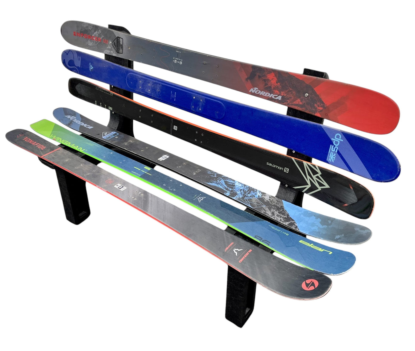 Snow Ski Bench, Ski Bench, Recycled Snow Ski Bench - Customize-Choose your type of Snow Ski