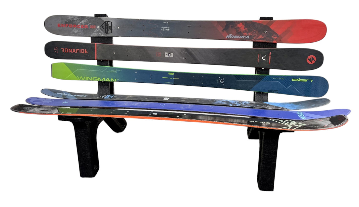 Snow Ski Bench, Ski Bench, Recycled Snow Ski Bench - Customize-Choose your type of Snow Ski