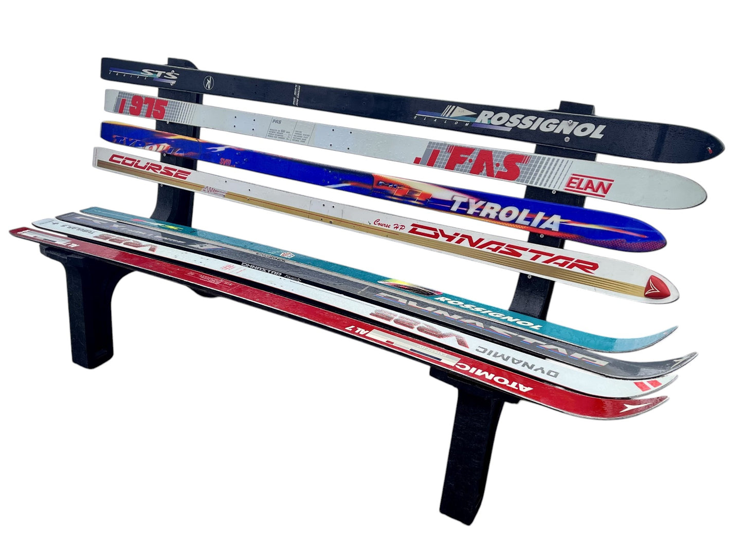 Snow Ski Bench, Ski Bench, Recycled Snow Ski Bench - Customize-Choose your type of Snow Ski