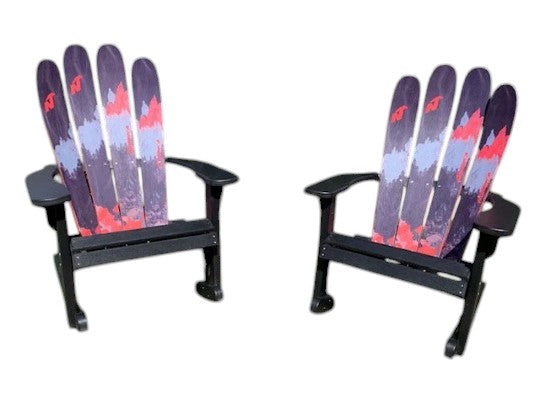 Skichair - Set of 2, Custom Adirondack Skichairs made with different skis
