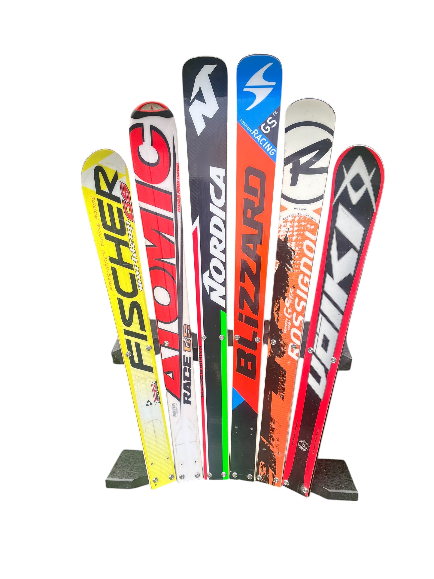 Adirondack Skichairs made with different snow skis