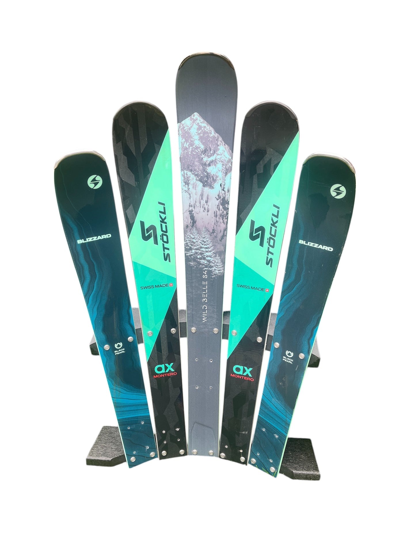 Adirondack Skichairs made with different snow skis