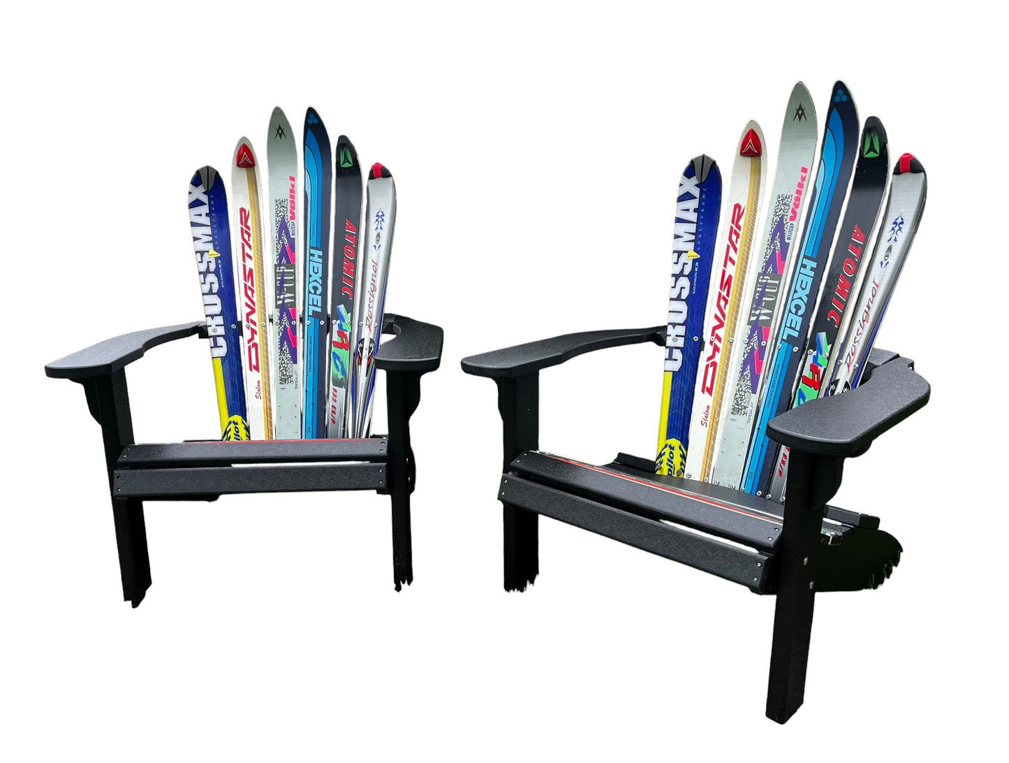 Skichair - Set of 2, Custom Adirondack Skichairs made with different skis