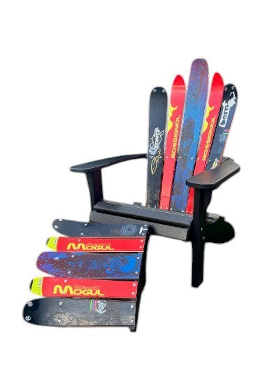 Adirondack Skichairs made with Newer and Wider real Snow Skis