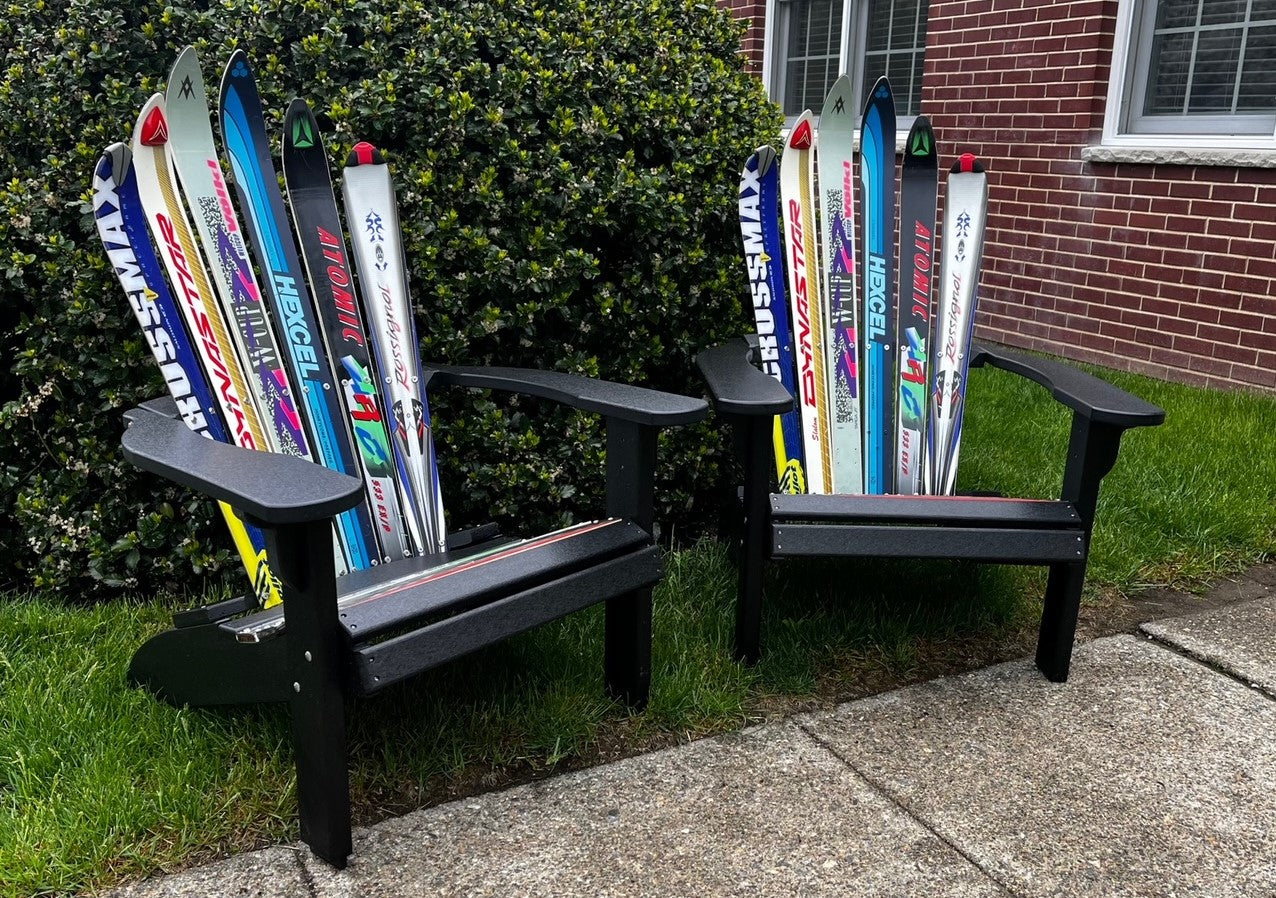 Skichair - Set of 2, Custom Adirondack Skichairs made with different skis