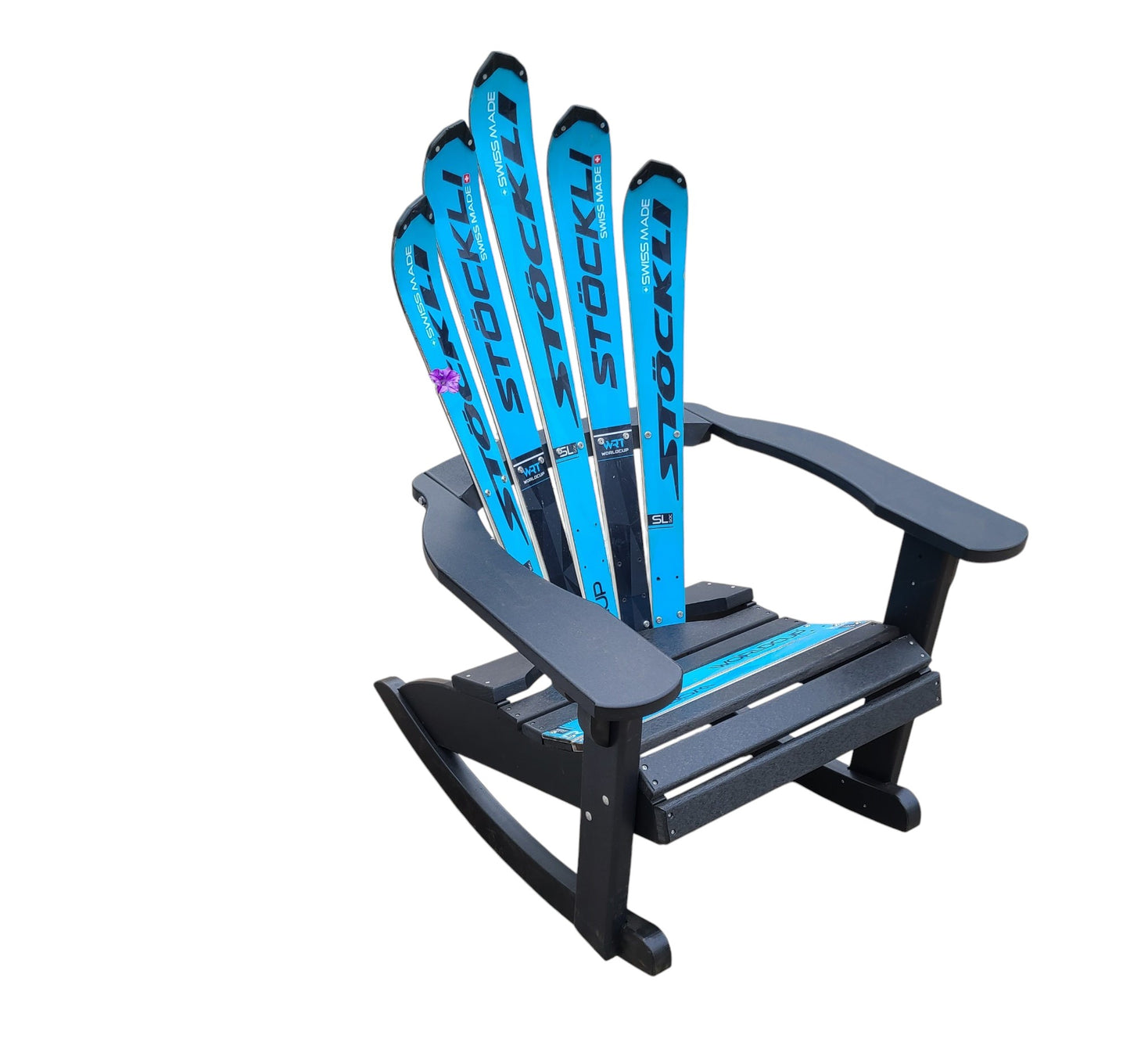 Customize you Skichair Rocker made from real Snow Skis