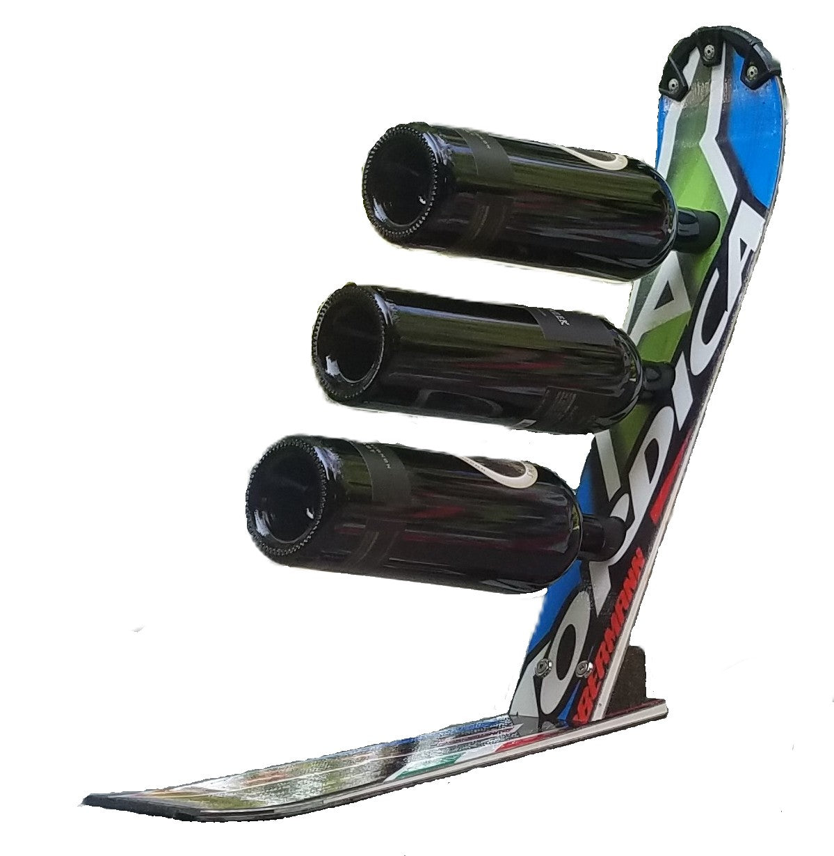 Ski Wine Rack Racing Snow Ski Wine Rack made with a Real Racing Ski
