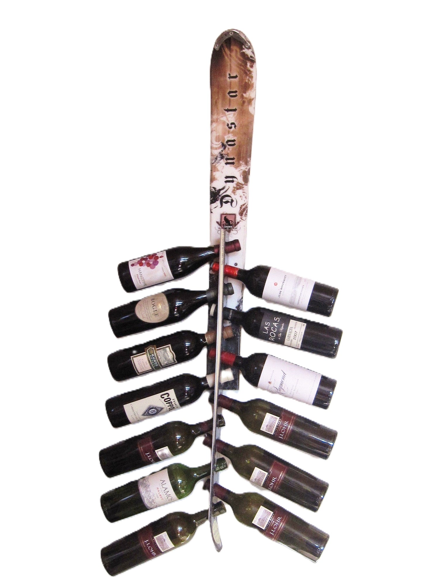Wine Rack Wall Mounted Recycled Snow Ski Wine Rack