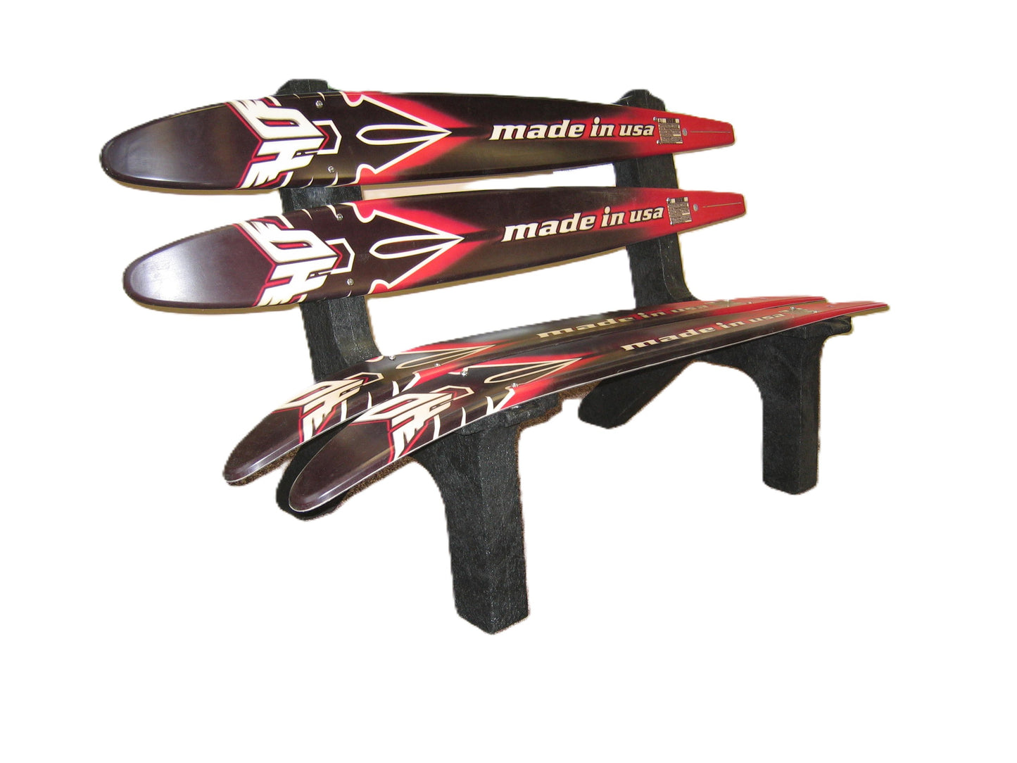 DIY Bench Legs or Outdoor Bench Ends made from Recycled Plastic for a Sports Bench for Snow Skis or Snowboards or Wake Boards