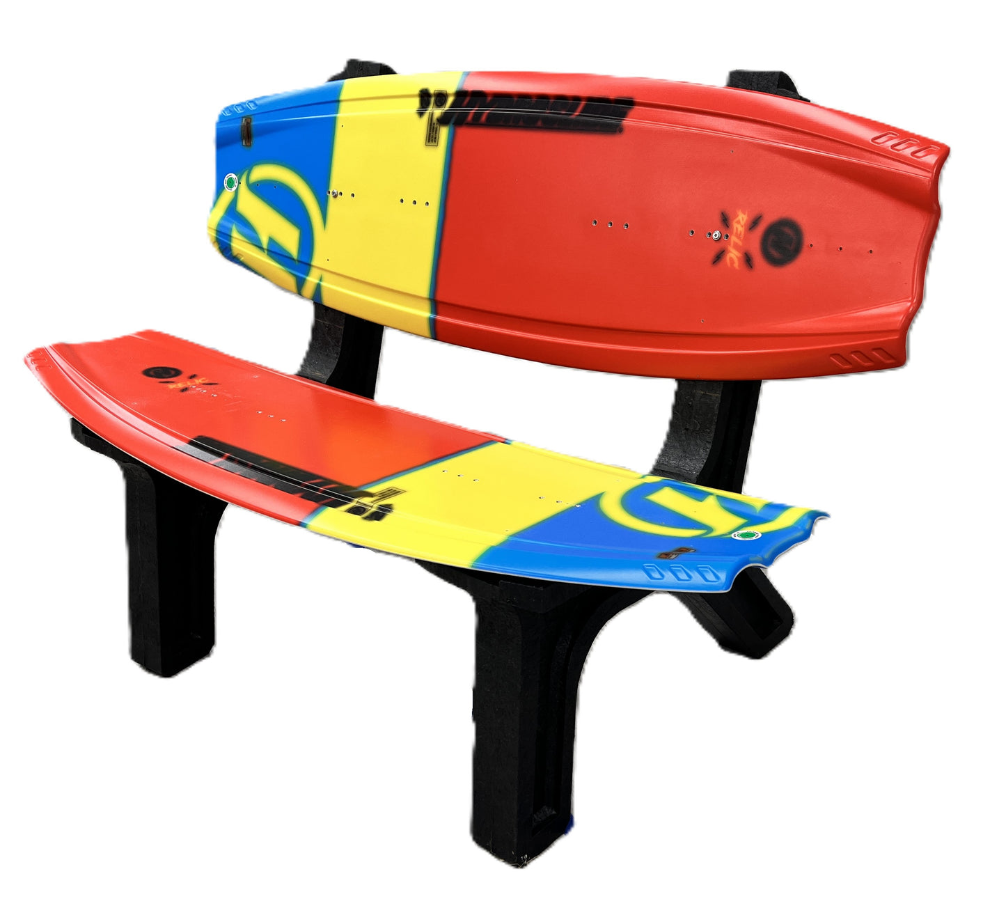 Wake Board Bench made with a real recycled Wake Board