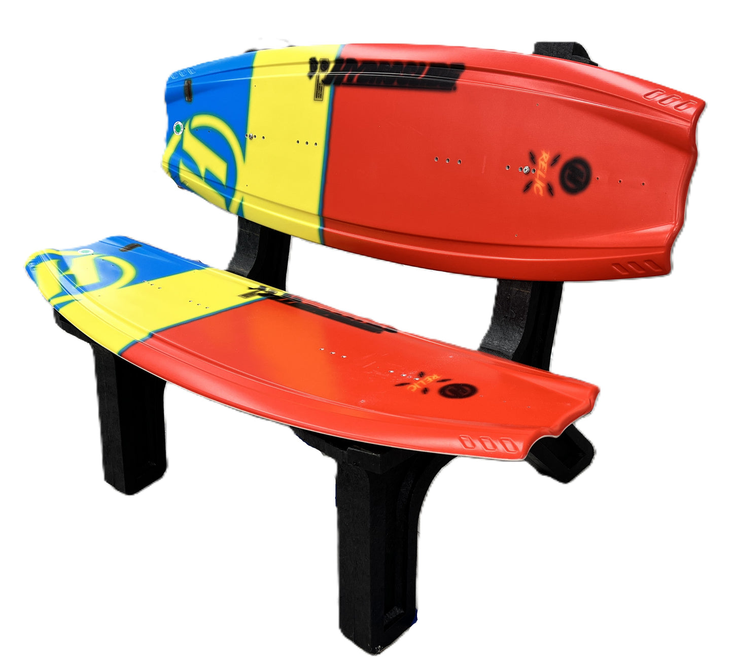 Wake Board Bench made with a real recycled Wake Board