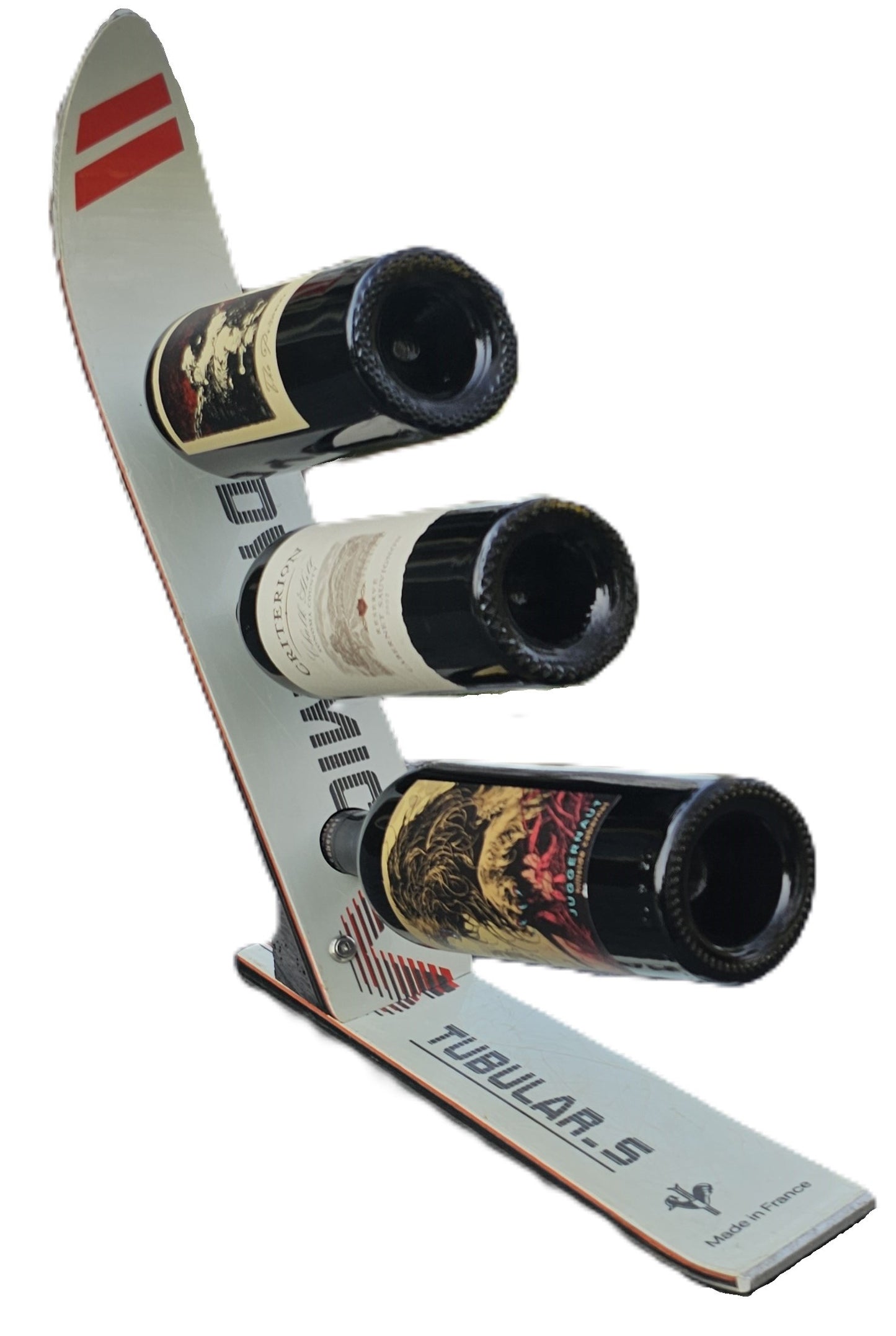 Snow Ski Wine Rack Old School from the 70's and 80's made from real skis that you can pick!