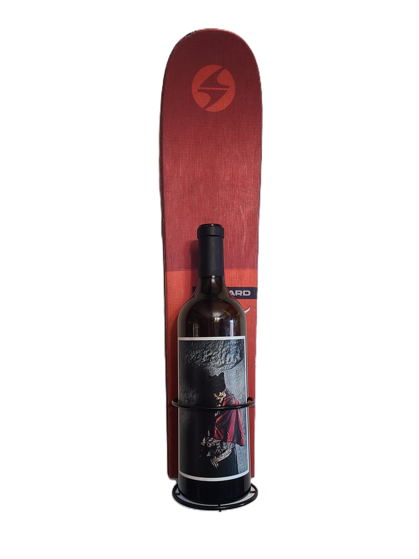 Snow Ski Wine Rack - Wall Mount or Table Top- made from an authentic snow ski