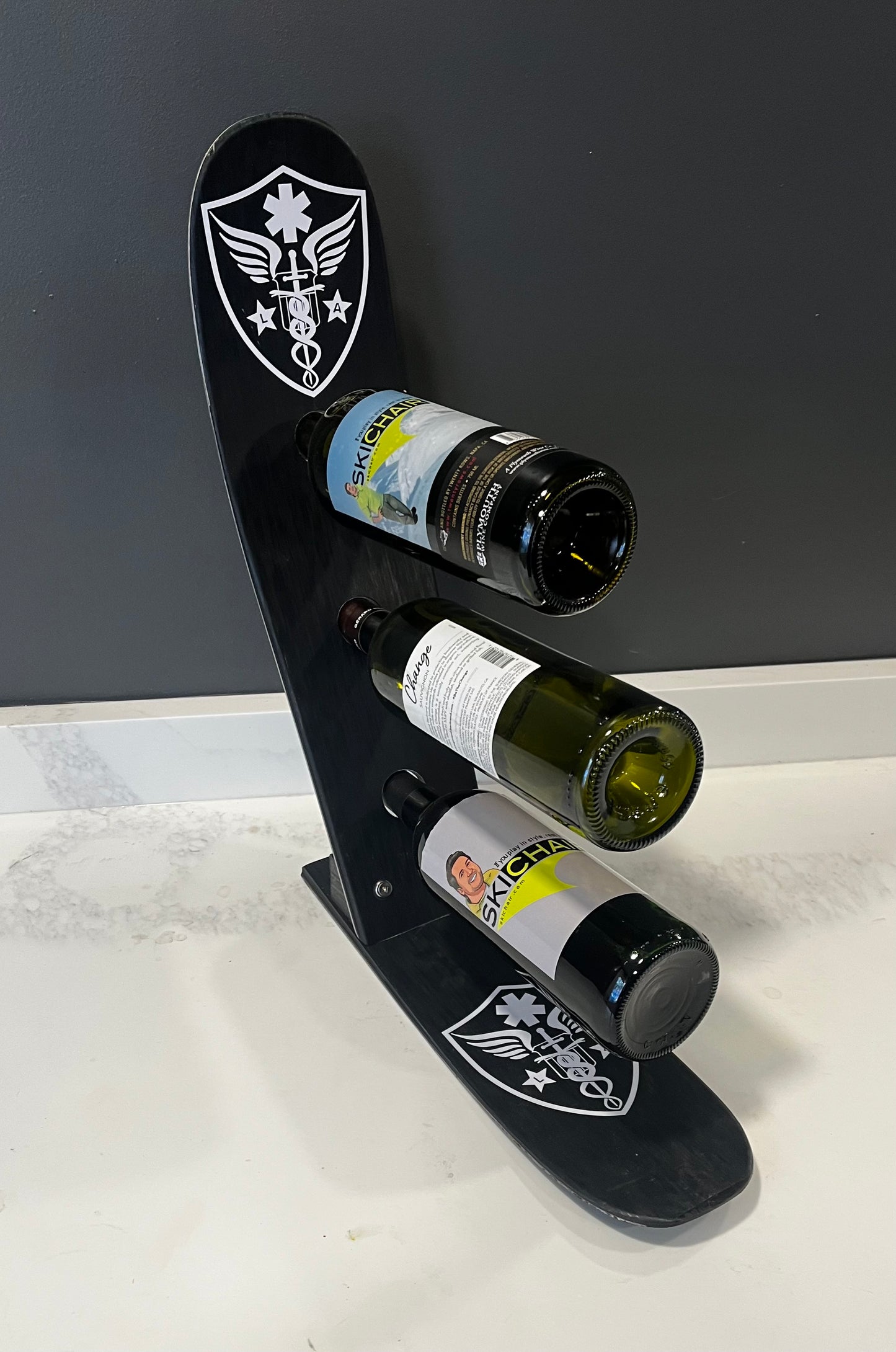 Personalized Ski Wine Rack Snow Ski Wine Rack Customize-Choose your type of Snow Ski
