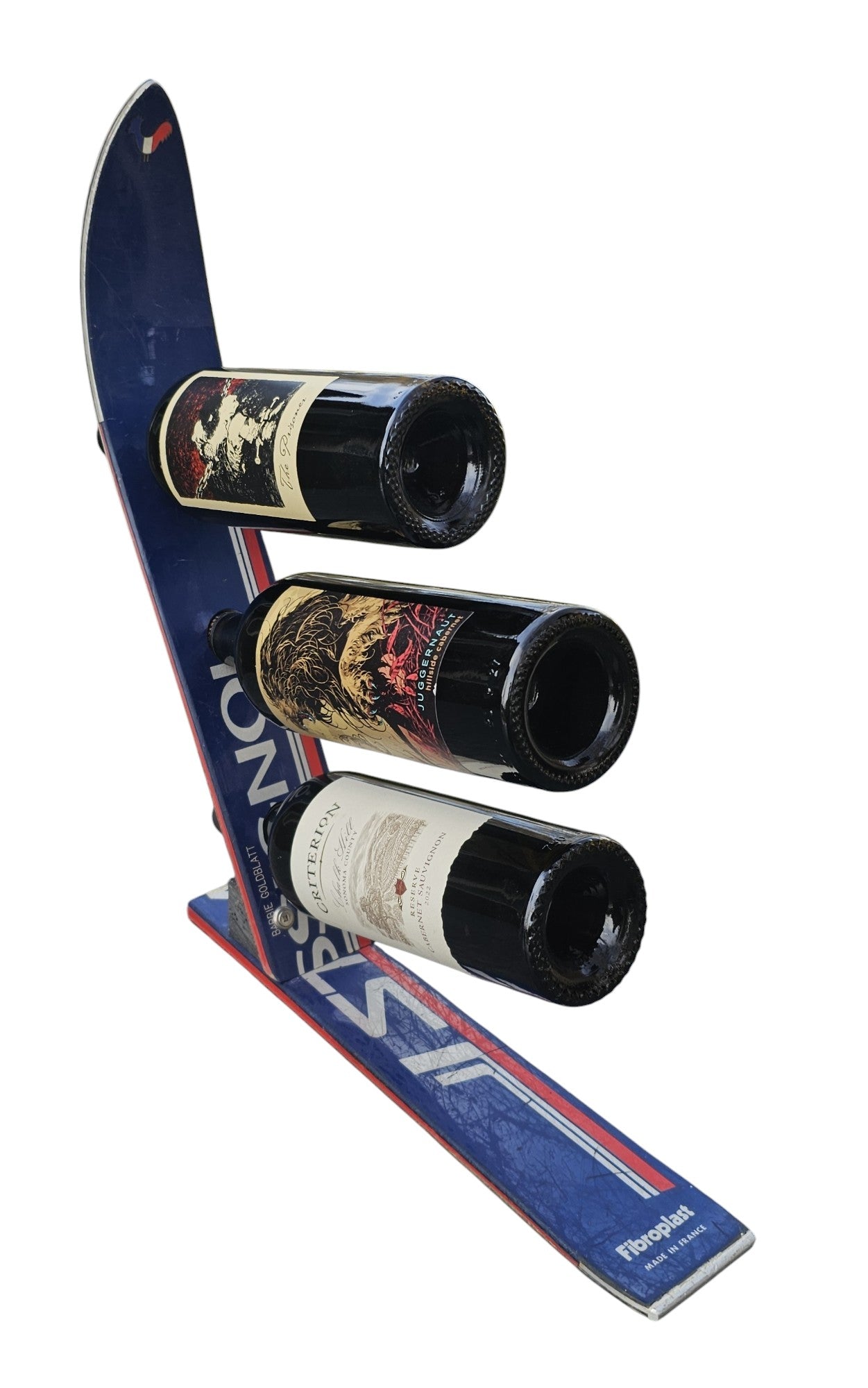 Snow Ski Wine Rack Old School from the 70's and 80's made from real skis that you can pick!