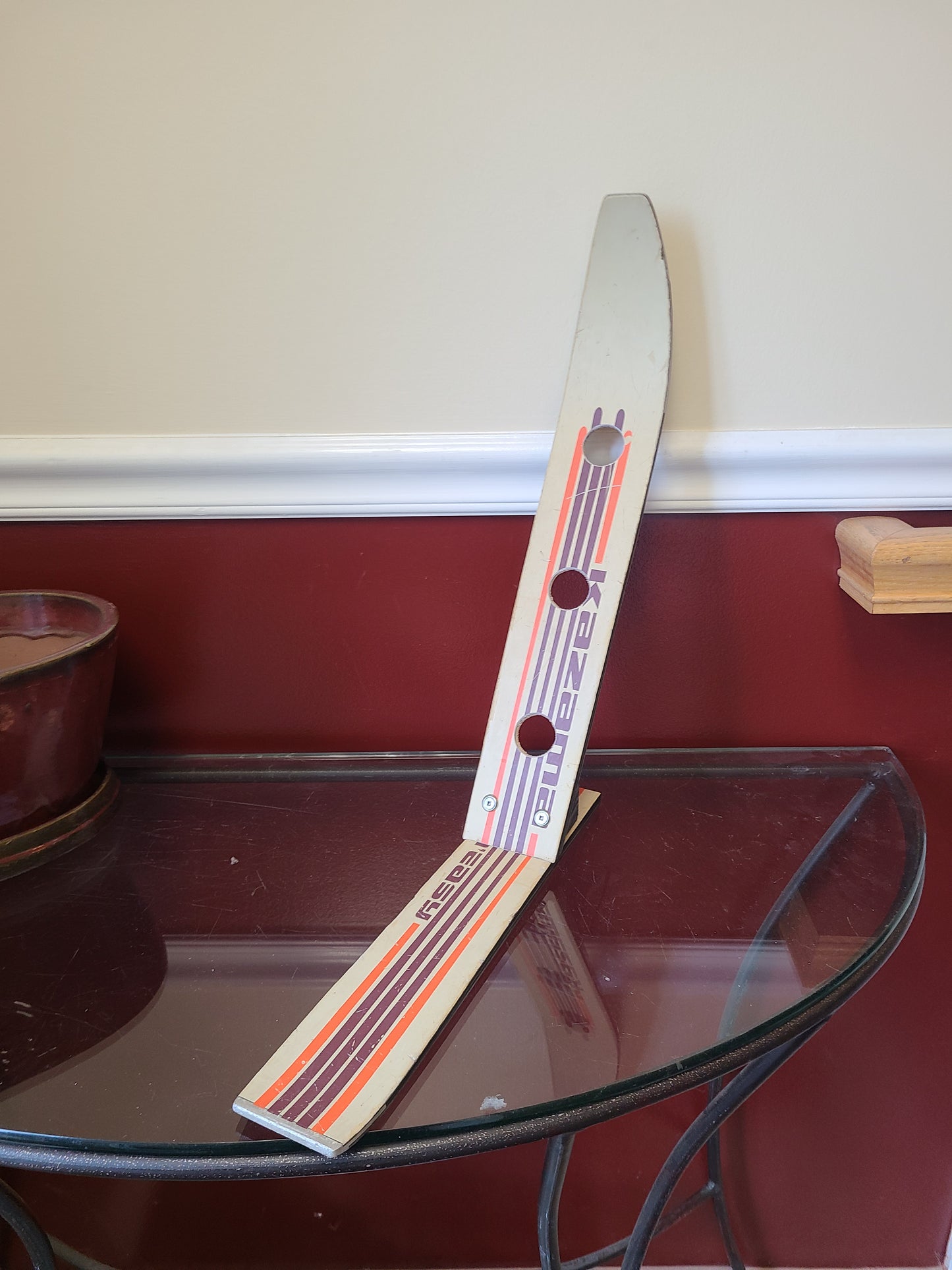 Snow Ski Wine Rack Old School from the 70's and 80's made from real skis that you can pick!