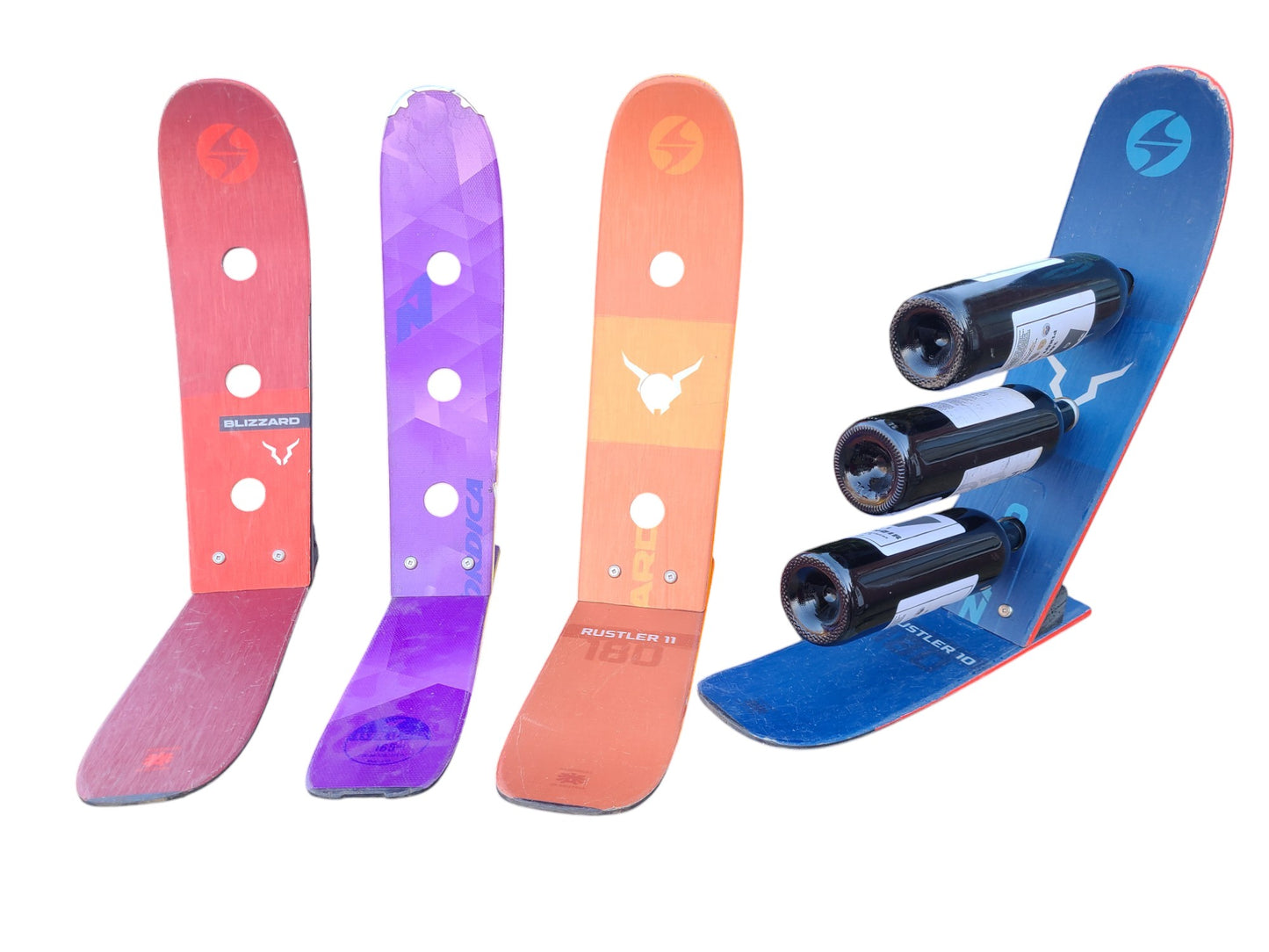 Ski Wine Rack Snow Ski Wine Rack made with a Real Newer and Wider Ski and you can choose the ski