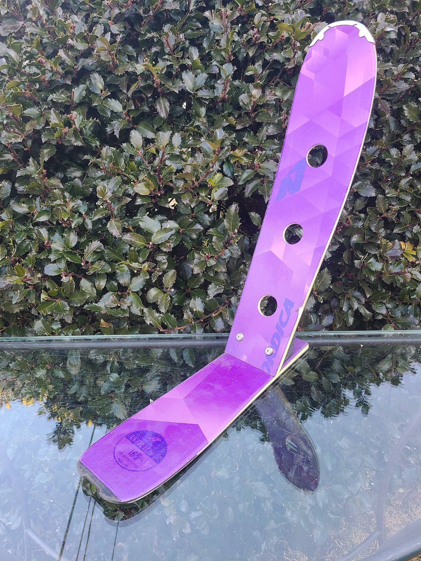 Girly Snow Ski Wine Rack made from real snow skis that you can pick!