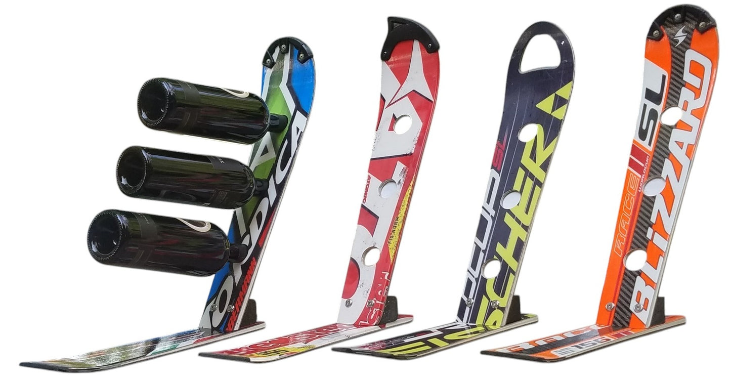 Ski Wine Rack Racing Snow Ski Wine Rack made with a Real Racing Ski