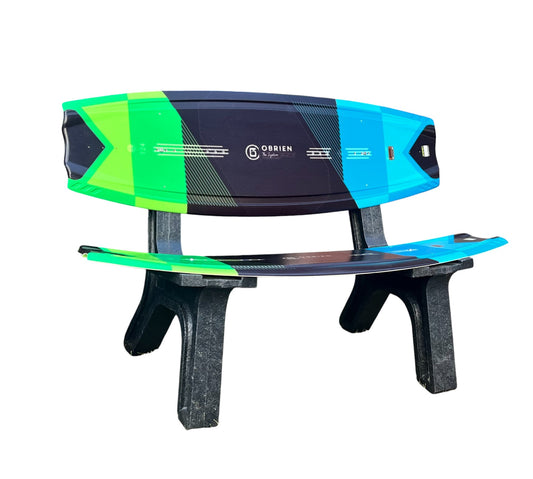Surf Bench or Wake Board Bench, Made from a real recycled Wake Board
