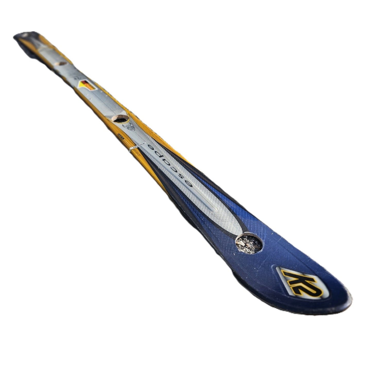 Shot ski 3 shot, Real Snow Ski with holes and 3 plastic 2oz shot glasses - shotski