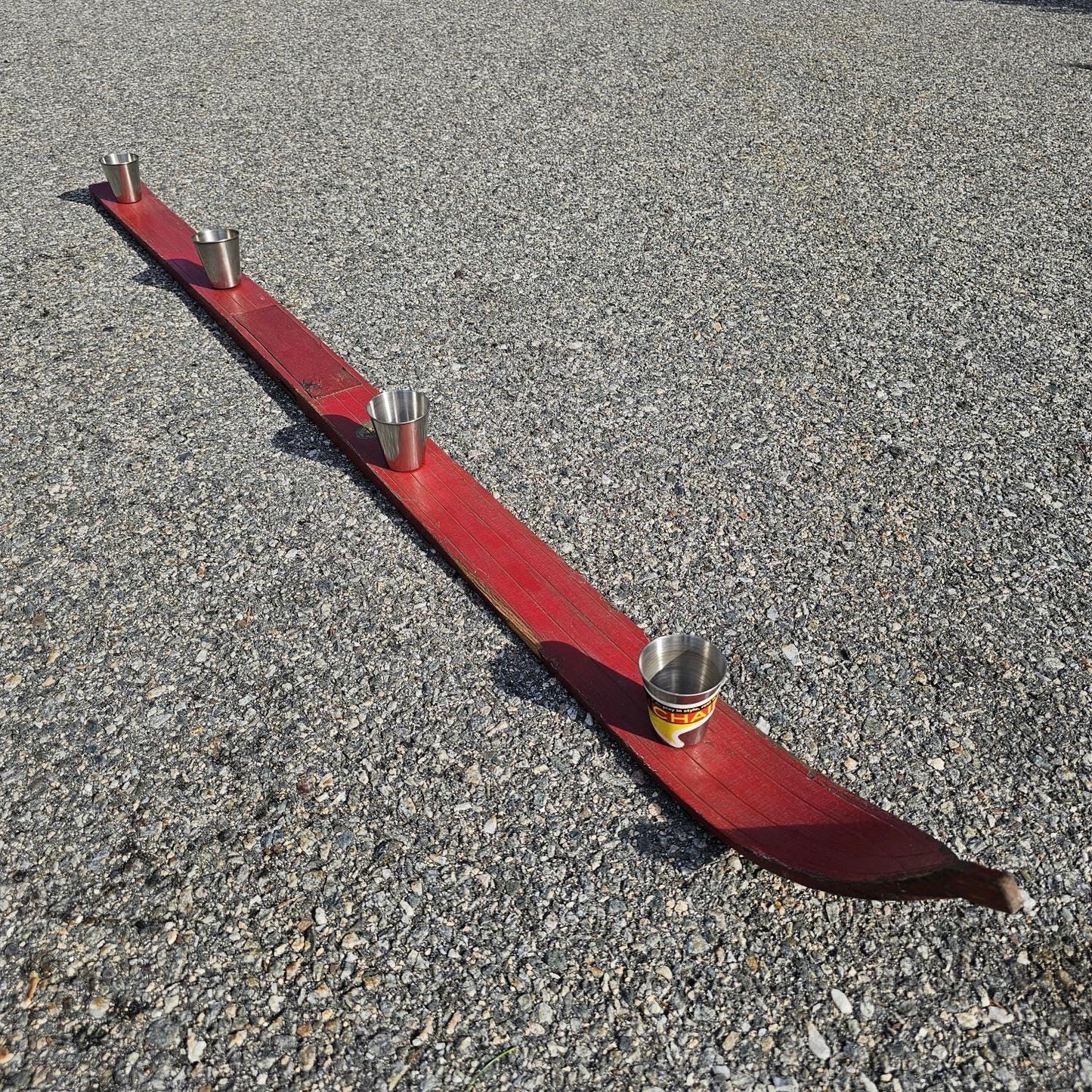 Shot Ski Red Old School Legendary Northland Ski Made in the USA , Large 2.5oz Shots, SkiShot, made from a real ski