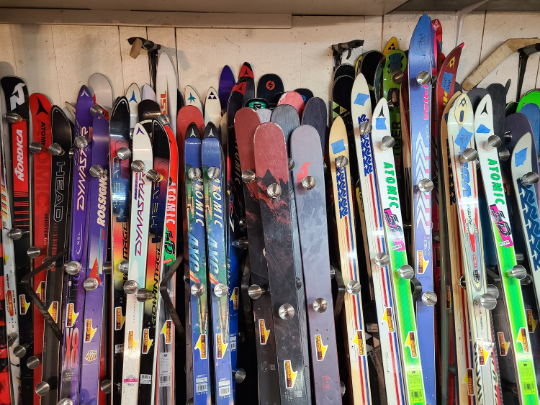 Personalize Shot Ski, 4 shot, Large 2.5oz Shots, SkiShot, made from real skis that you can pick!