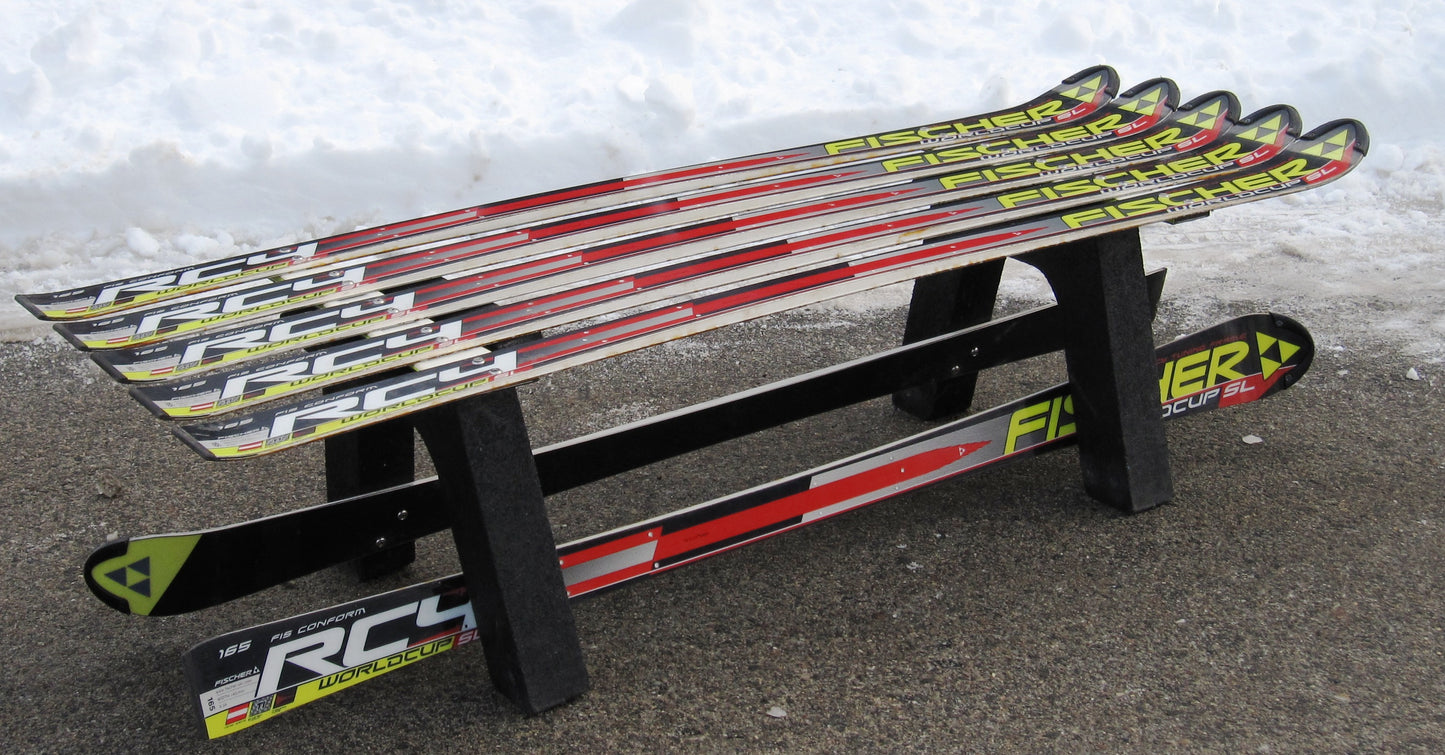 DIY Bench Ends or legs or Bench Kit without a Back made from Recycled Plastic for a Snow Ski Bench or a Snow Board Bench or a Wake Board Bench