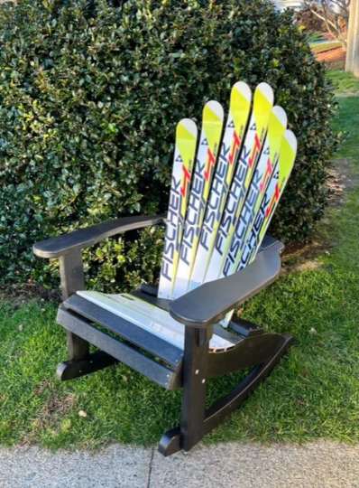 Customize you Skichair Rocker made from real Snow Skis