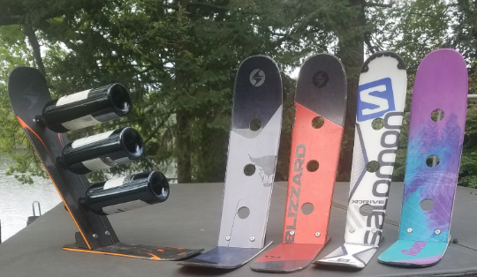Girly Snow Ski Wine Rack made from real snow skis that you can pick!