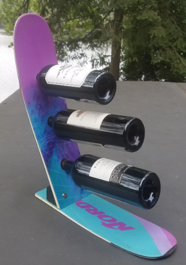 Girly Snow Ski Wine Rack made from real snow skis that you can pick!