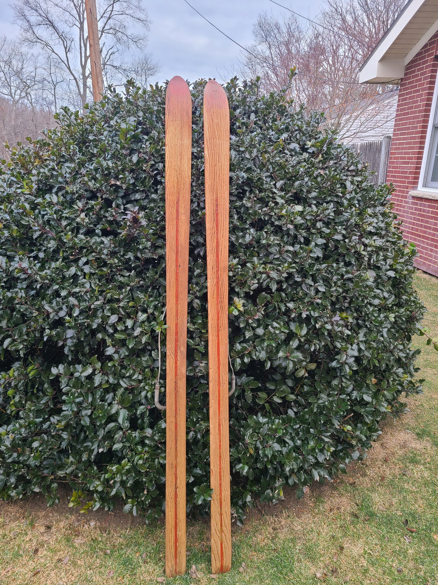 Shot Ski Antique Wooden Shot Ski, 4 shot made from real snow ski from the 30's or 40's